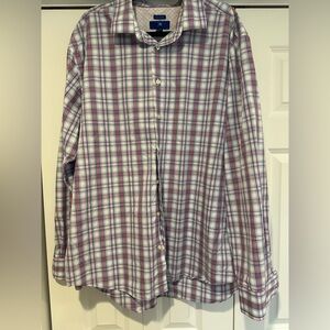 Egara Red and Blue Plaid Casual Shirt